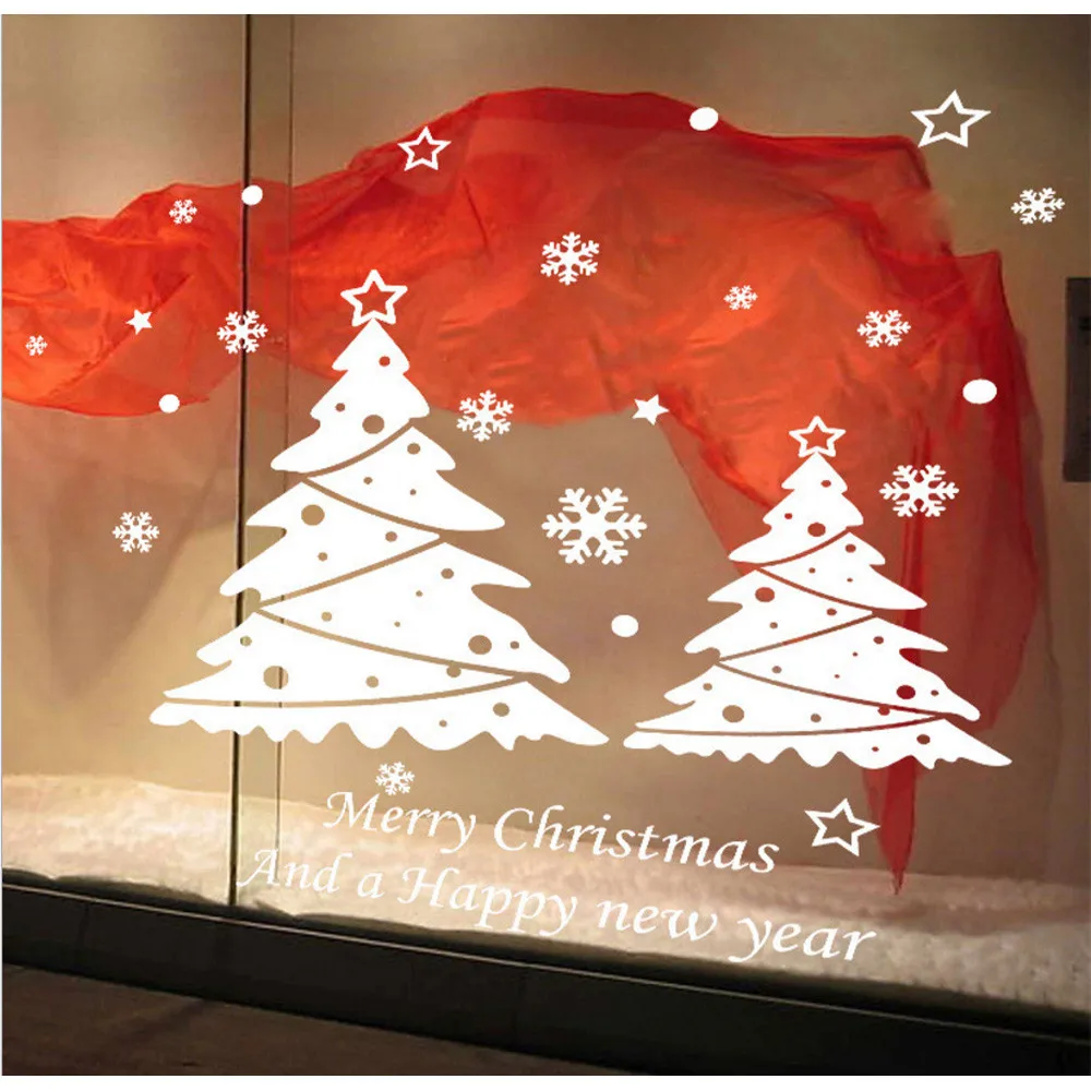 Наклейки на стену Рождественское украшение для окон веселое Рождество ПВХ