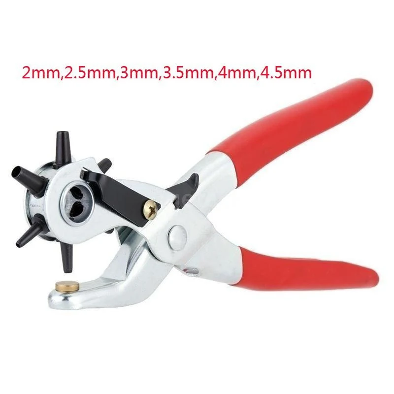 

Дырокол для кожаного ремня из углеродистой стали, 2 мм, 2,5 мм, 3 мм, 3,5 мм, 4 мм, 4,5 мм, плоскогубцы, дырокол, инструмент для работы с кожей, ремешок ...