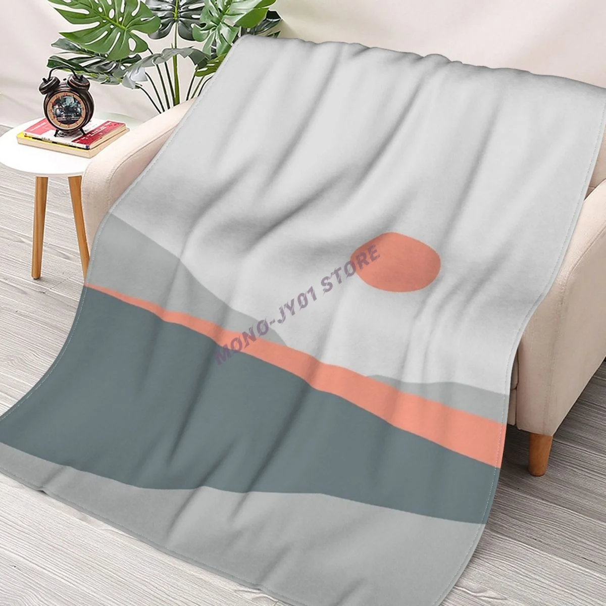 

Abstract Landscape 01 Throw Blanket Sherpa Blanket cover Bedding soft Blankets