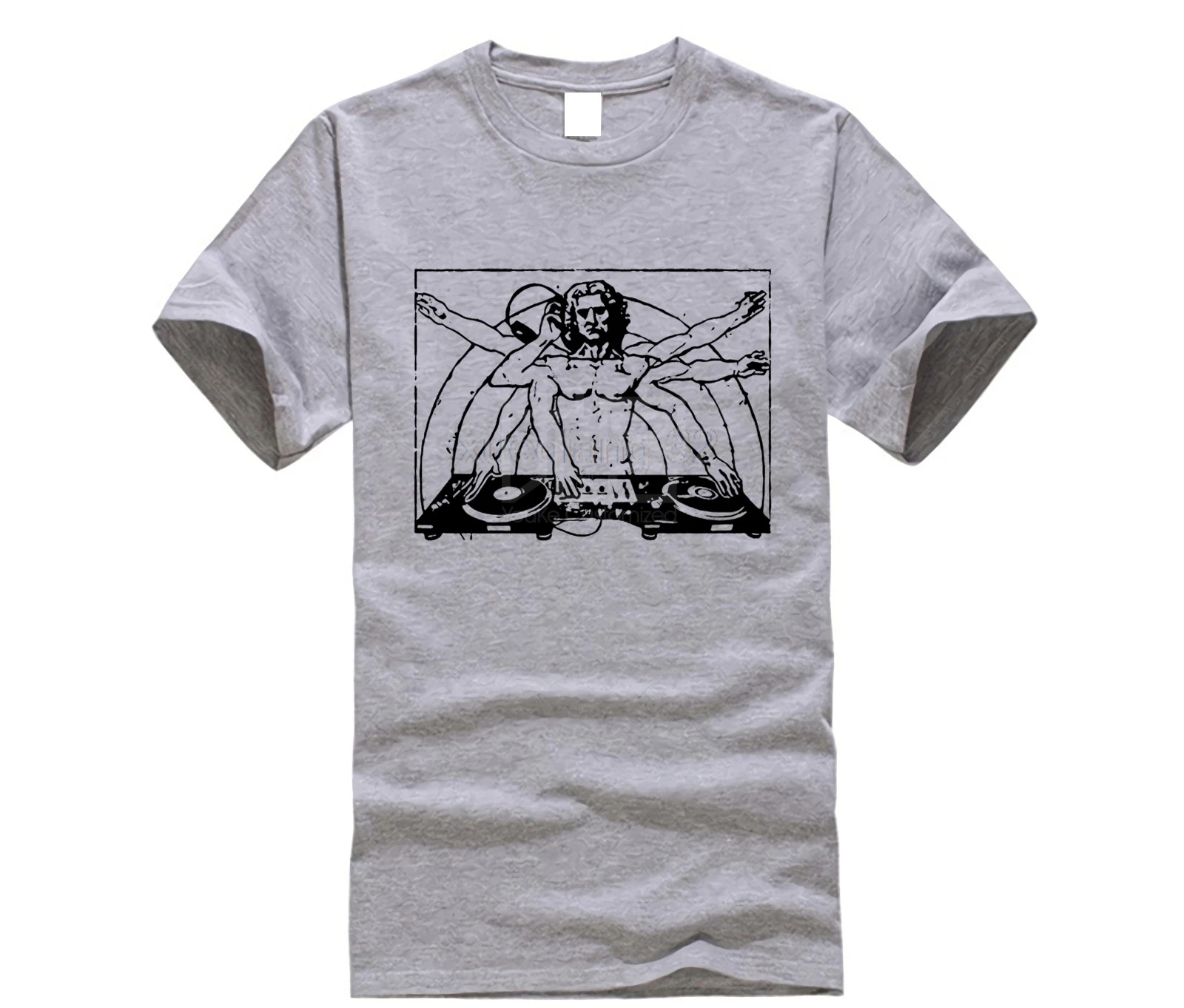 Dj t shirt da vinci vitruvian man am beastie boys turntables record player tee 15 футболка|Мужские футболки| |