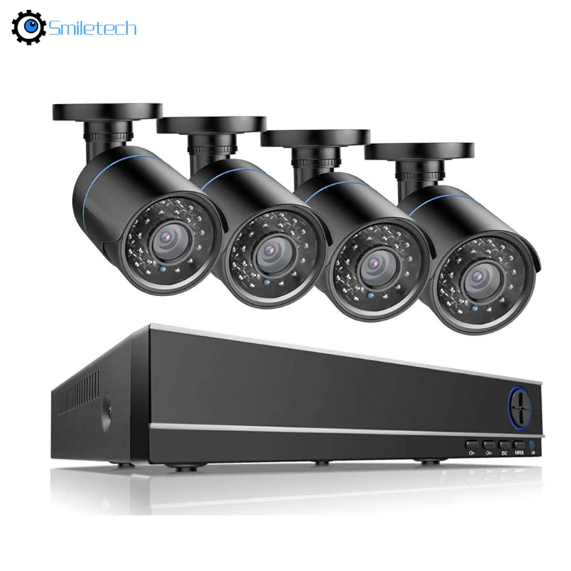 4 канальный коаксиальный HD 1080P IR bullet в 1 AHD CVI TVI CVBS DVR kit наружная домашняя система