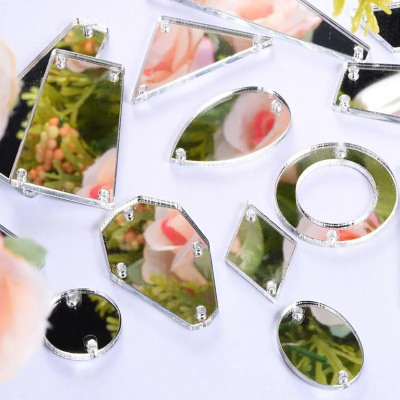 Акриловые зеркальные Стразы различной формы Feilang 16 видов 25 шт. для одежды сумок