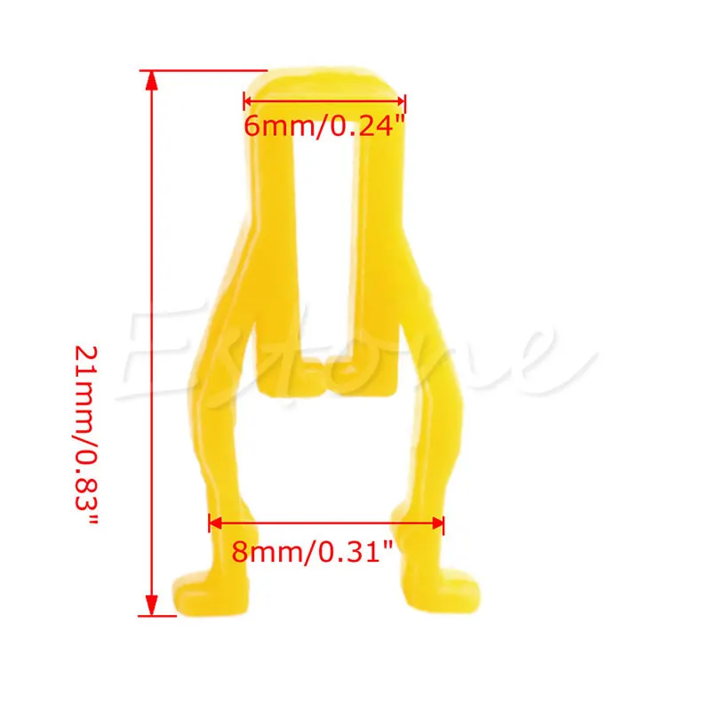 Заклепка пластиковая для капота желтого цвета 8 мм 20 шт. | Автомобили и мотоциклы