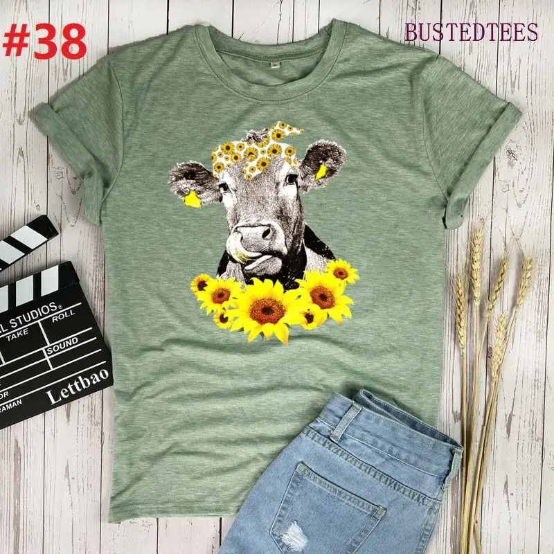 

Sunflowers Heifer Cow Large Size Novelty Women T Shirt Tops Female T-Shirts Hipster Tumblr Tee Ulzzang Tshirt Oversized T-shirt