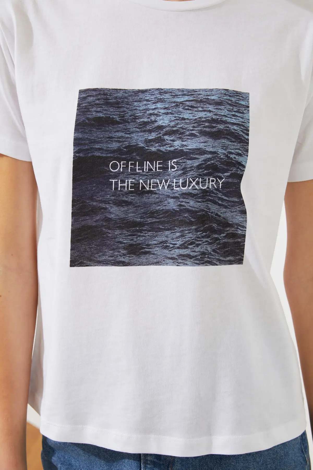 Белая футболка с принтом|Футболки| |