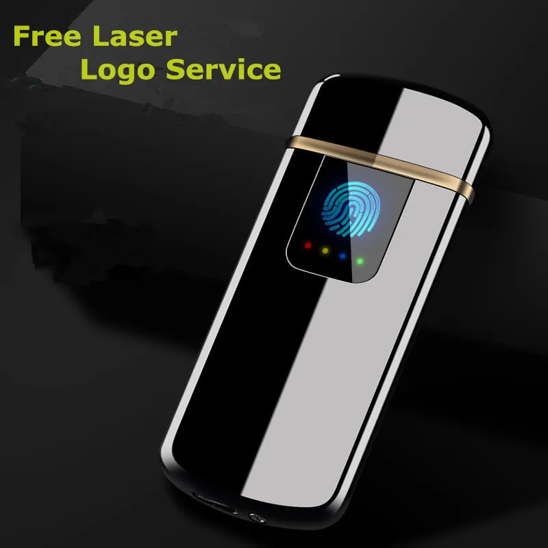 Двухсторонняя Зажигалка для электронных сигарет с USB сканер отпечатков пальцев