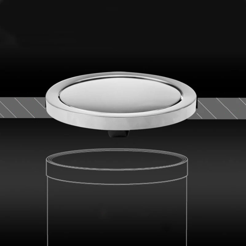 Kitchen Flap Lid Stainless Steel Flush Recessed Built-In Balance Cover Trash Bin Garbage Can Counter Top | Дом и сад