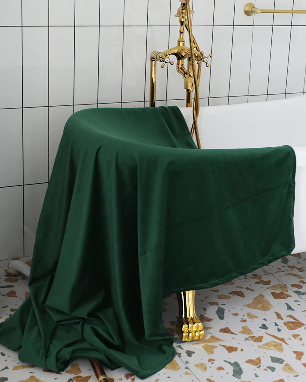 not invelvet shower curtain double layer waterproof bathroom quality gothic decor curtain thicked fabric warm shower curtains free global shipping