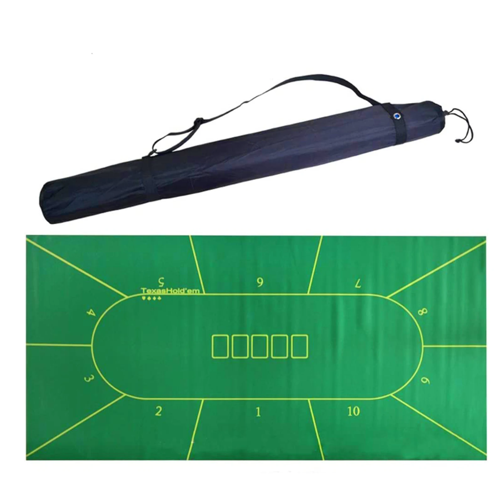 

10 игроков складной войлочный поворотный Техасский покерный стол холдем тканевый коврик настольная ткань для игры в покер развлекательная ...