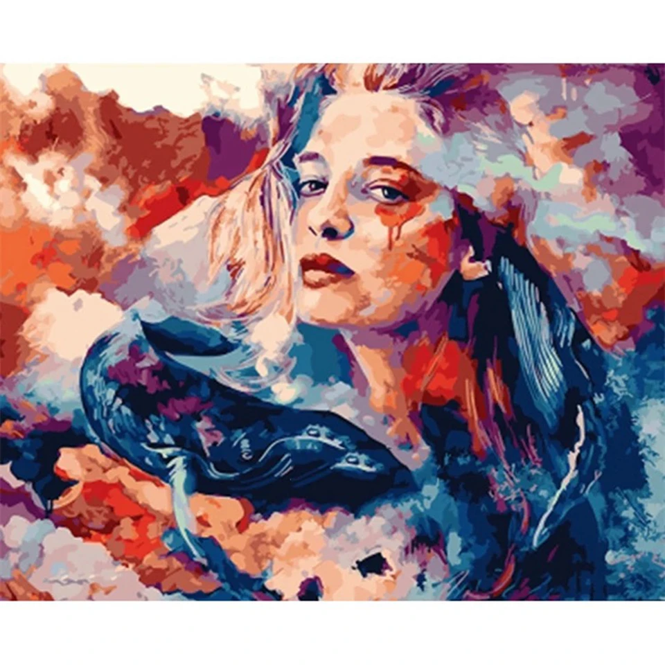 

Full diamond 5D DIY diamond painting custom photo cartoon "oil painting girl" 3D embroidery cross stitch l home decoration gift