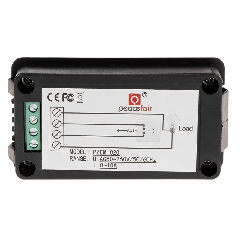 OOTDTY 6in1 Digital AC 80~260V Power Energy Monitor Voltage Current KWh Watt Meter 100A | Инструменты