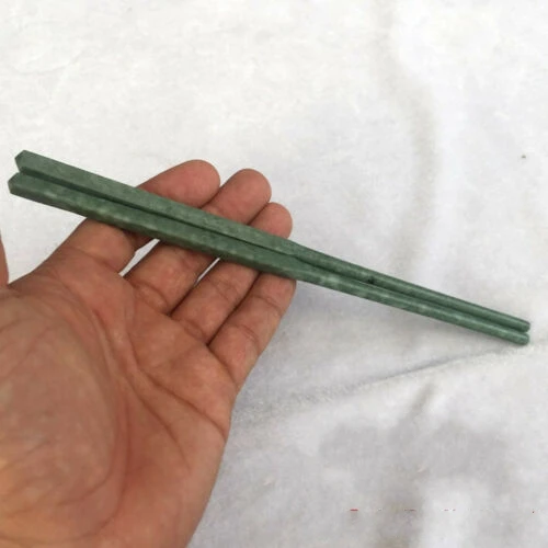 

China Handmade Jade Carving Natural Jade Chopsticks Tableware Kitchen Supplies