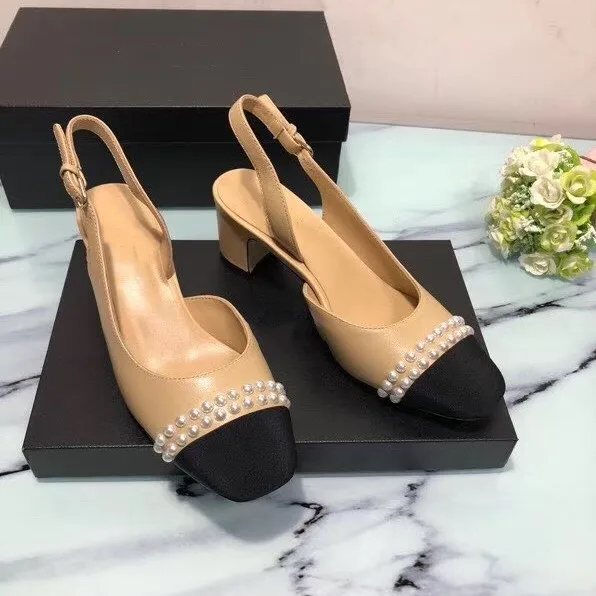 

Mixed Color Ankle Strap Pumps Genuine Leather Square Heels Brand Luxury Classic New Woman Shoe
