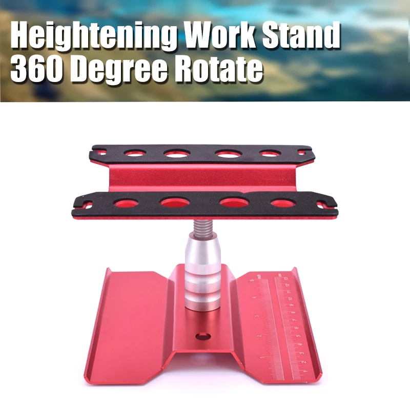 

Усиленная Рабочая подставка фотосессия вращающаяся на 360 градусов ремонтная станция для радиоуправляемых моделей 1/8 1/10 Traxxas Φ SCX10 Tamiya HSP Red