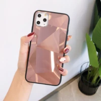 3d diamond rainbow mirror case for iphone 11 pro max 6 6s 7 8 plus xs max xr x glossy silicone soft cover funda