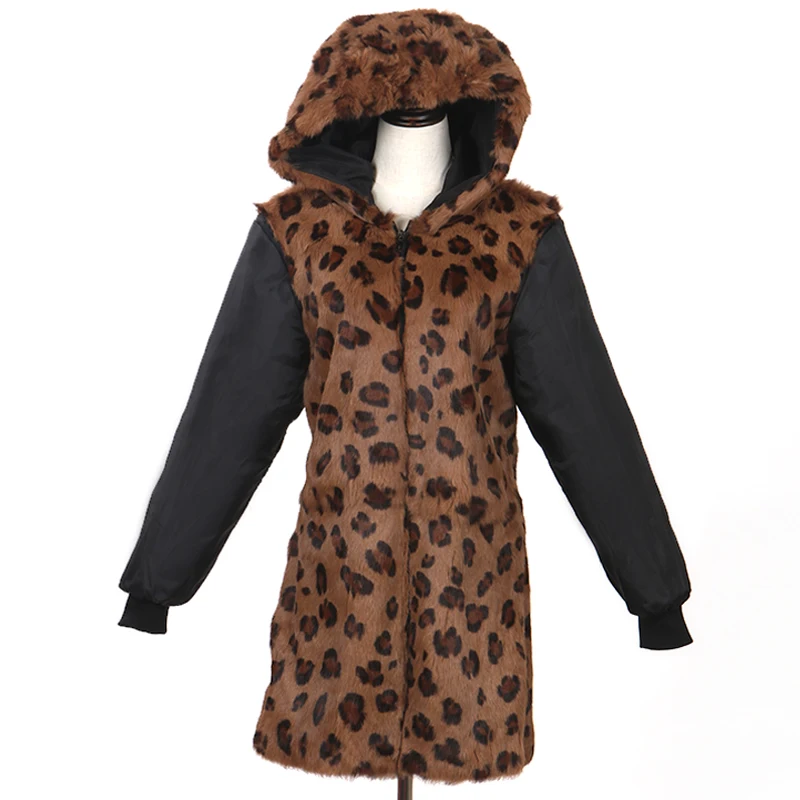 Winter Women Long Parka Faux Rabbit Fur Liner Oversized Coat Match Parka in Store