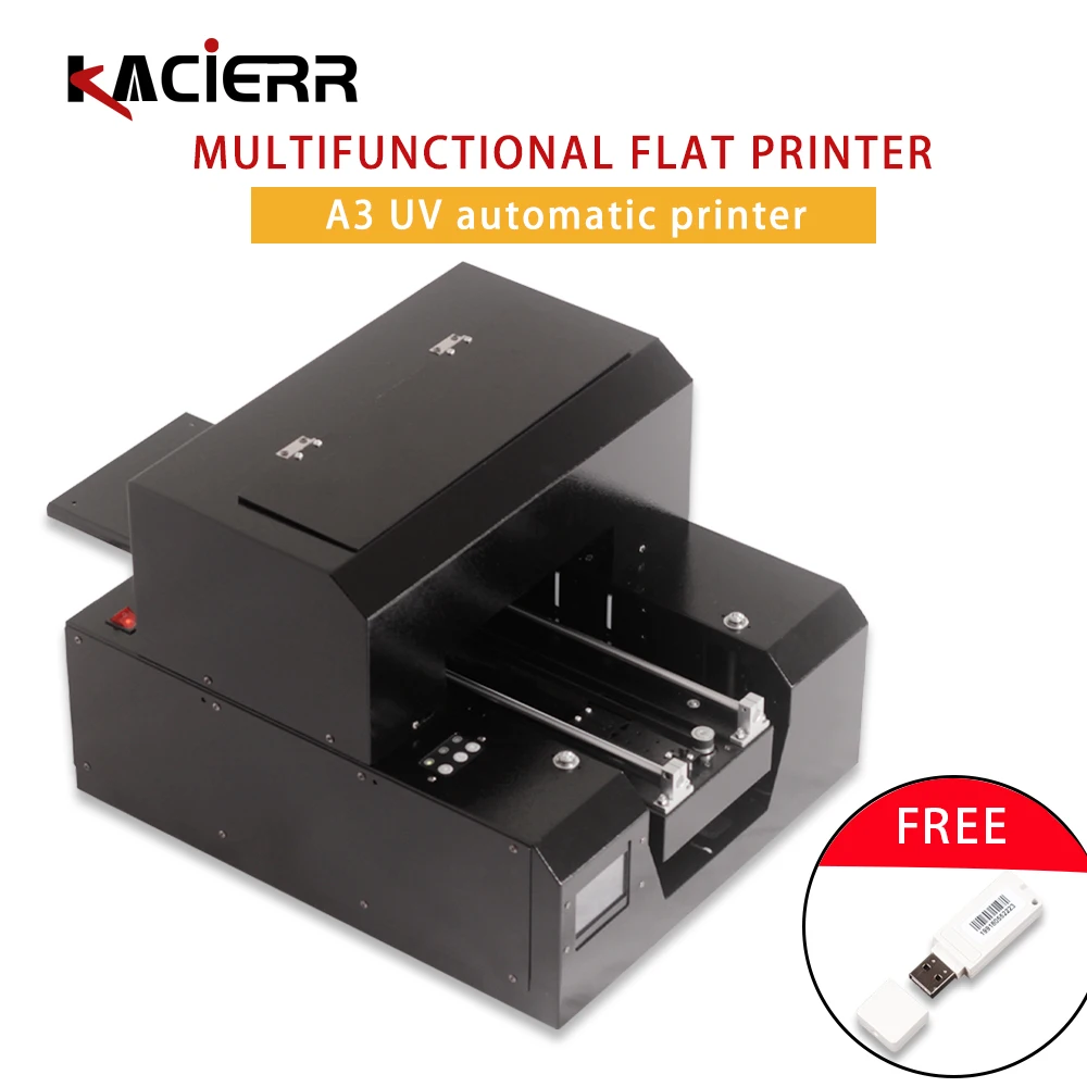 A4 плоский струйный УФ принтер обновления Сенсорная панель 6 цветов с принтом