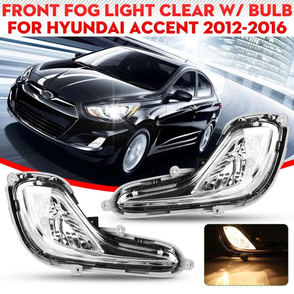 

Пара передних противотуманных фар в сборе для Hyundai Accent 2012-2016