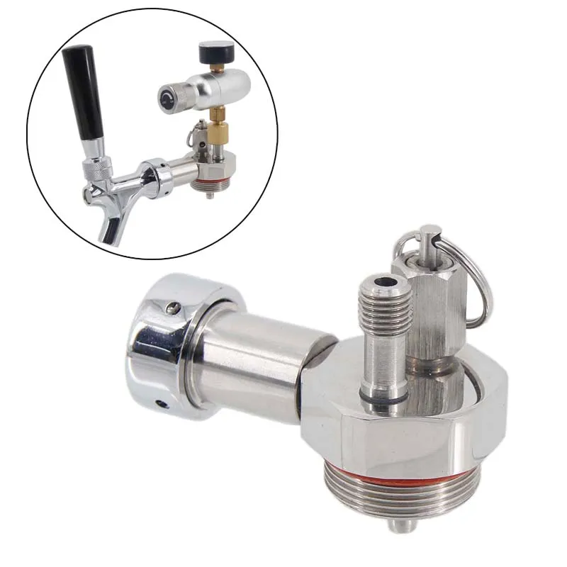 Stainless Mini Keg Beer Spear Fit US Beer Faucet Works 2/3.6/4L Kegs Include 30cm Silicone Hose, NO Faucet No CO2 Regulator