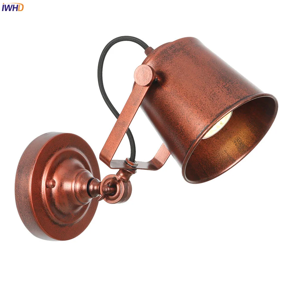 Светодиодный настенный светильник IWHD в деревенском стиле лампа для спальни бара