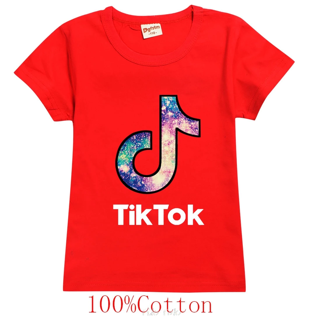 Новый Tik Tok футболка Для детей на лето для мальчиков футболки девочек с