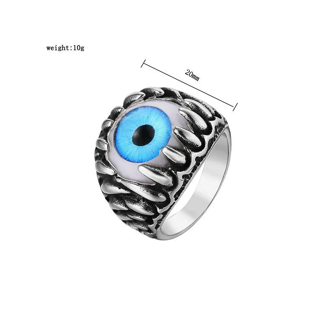 

Gothic Demon Eye Ring Men Retro 316L Stainless Steel Shark Teeth Ring Men Fashion Jewelry Gifts Dropshipping Store