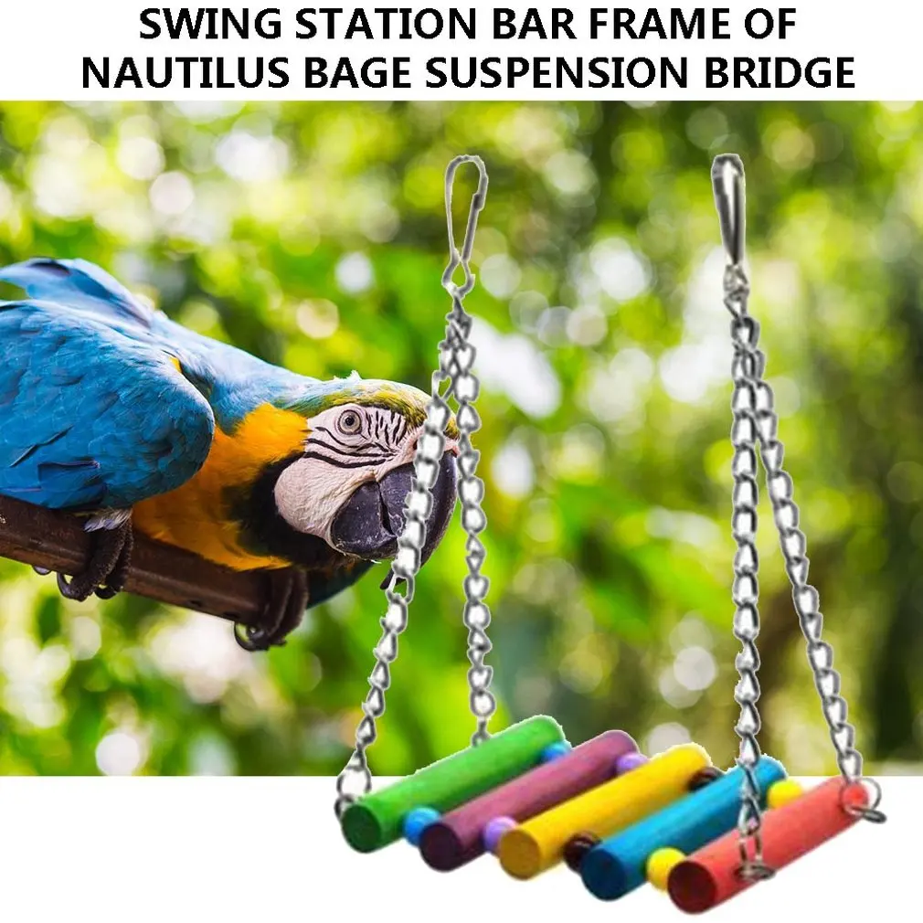 Натуральные Деревянные узлы блок Радужный мост влюбленные балансирующие