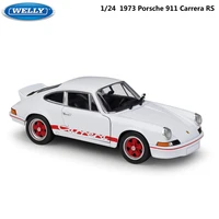 welly diecast 124 scale model car 1973 porsche 911 carrera rs classic metal alloy toy car sports car for kids gift collection