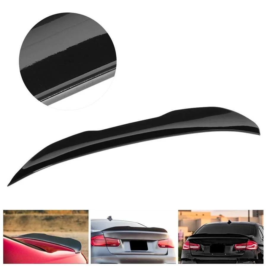 Глянцевая черная крышка багажника утиного ключа для спойлера в стиле PSM подходит