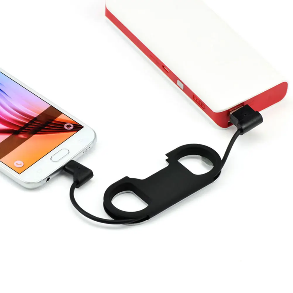 Портативный кабель Micro USB Мини открывалка для бутылок кольцо ключей линия