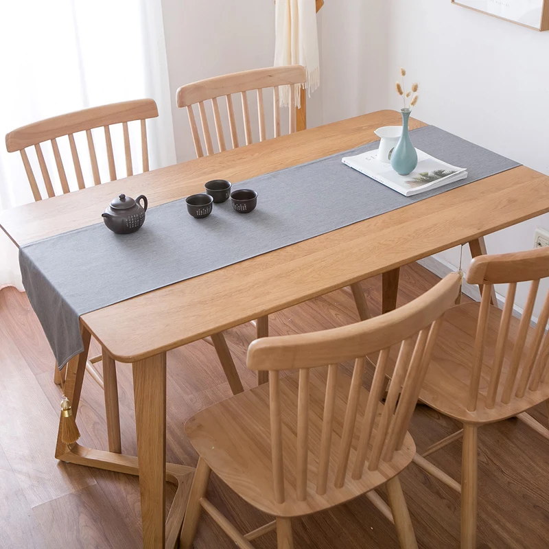 Однотонная декоративная хлопковая цветная скатерть для чайного стола с