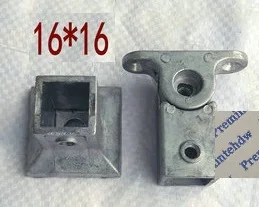 Square 16mm 4 шт./лот незавершенный квадратный круглый алюминиевый пол пост фланец лестницы перила балясины Регулируемый лоток муфта кронштейна фитинги - Цвет: Square 16mm