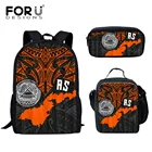 FORUDESIGNS, американское Самоа, этнический дизайн, школьный рюкзак, комплект из 3 предметов, молодежная Повседневная модная сумка для кампуса, рюкзак