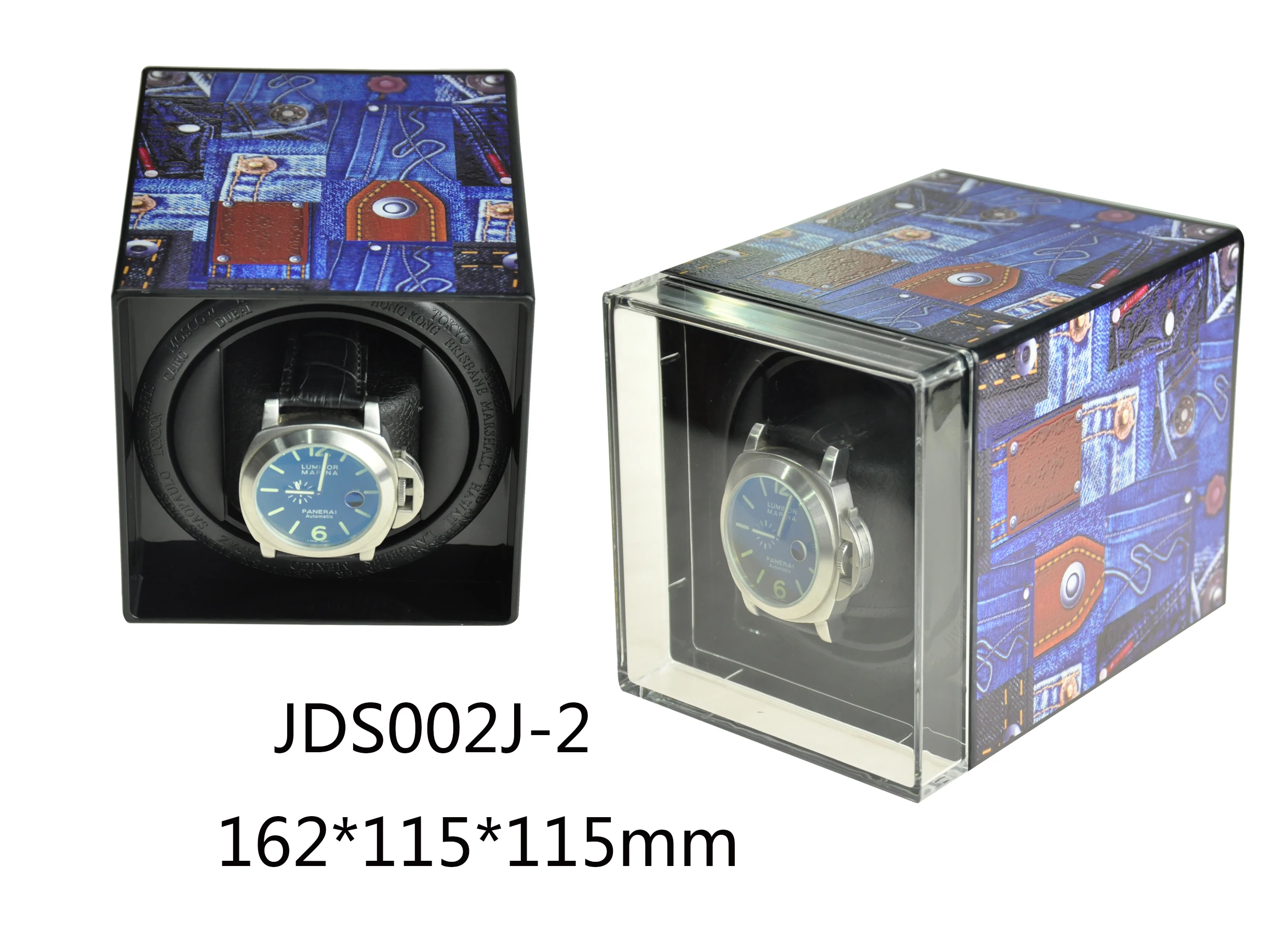 

National flag USB Power Supply Mechanical Watch Winding Box Case Motor Shaker Mini Watch Winder Holder Display Jewelry Storage