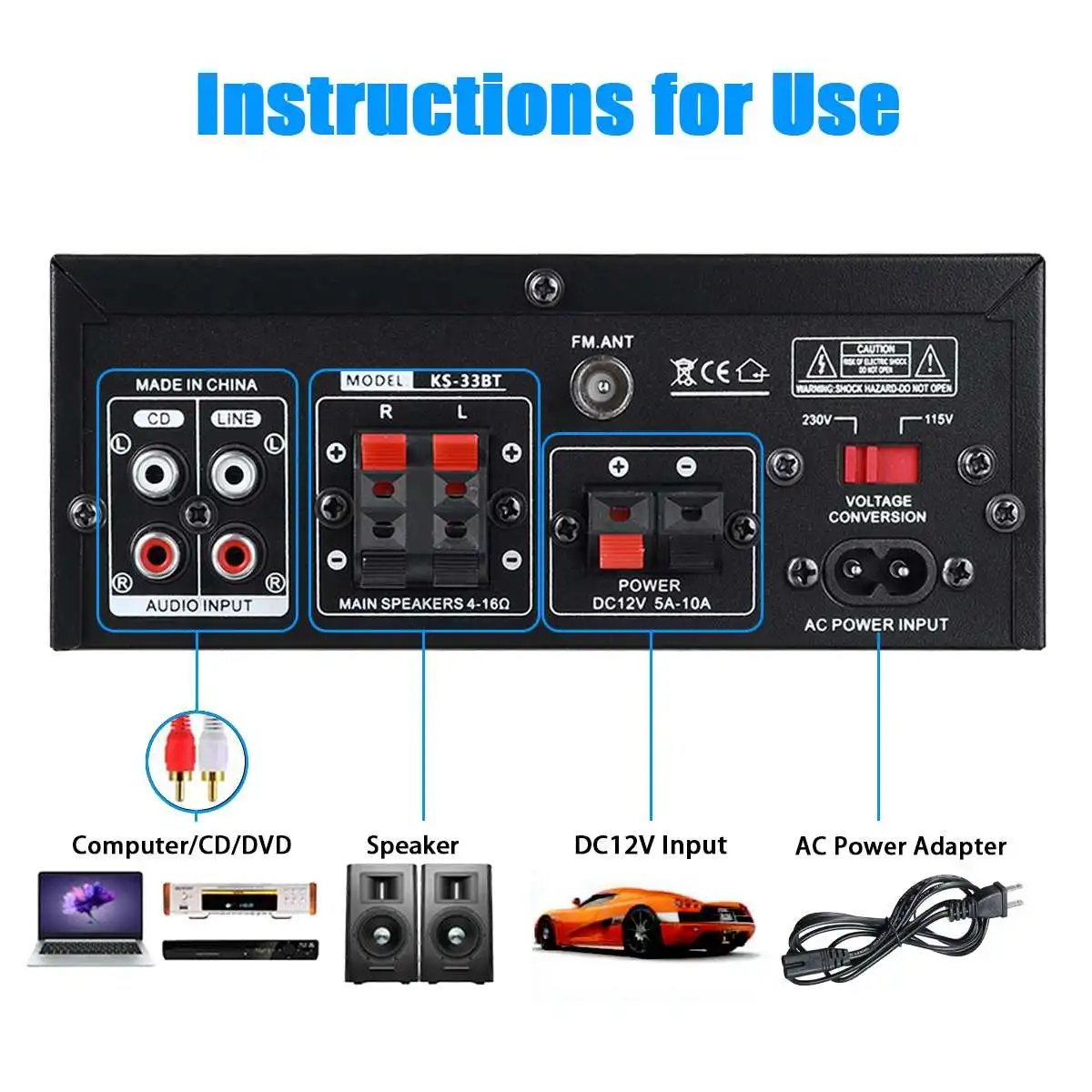 1000w bluetooth amplificador hifi digital amplifier 33bt 568bt stereo led digital audio amplifier usb memory card aux fm radio free global shipping
