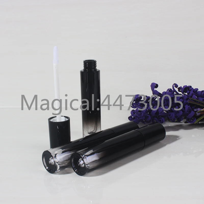 

20/50pcs 6.5ml Empty Round Gradual Black Lip Gloss Tube Lip balm Small Sample Vials Make Up Beauty Refillable Packing Container
