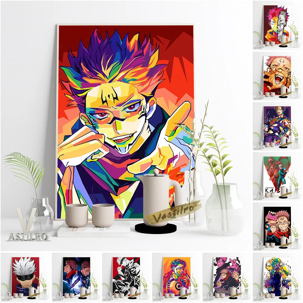 

Jujutsu Kaisen Hot Anime Poster Japanese Manga Character Itadori Yuji Print Art Canvas Painting Otaku Fans Collection Home Decor