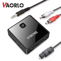 vaorlo low latency bluetooth 5 0 audio receiver transmitter 3 5mm aux optical spdif optica stereo jack wireless adapter for tv