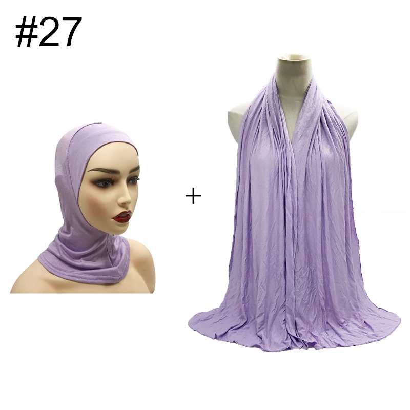 10 шт./лот модал хит продаж мягкая мусульманская Кепка с полным покрытием