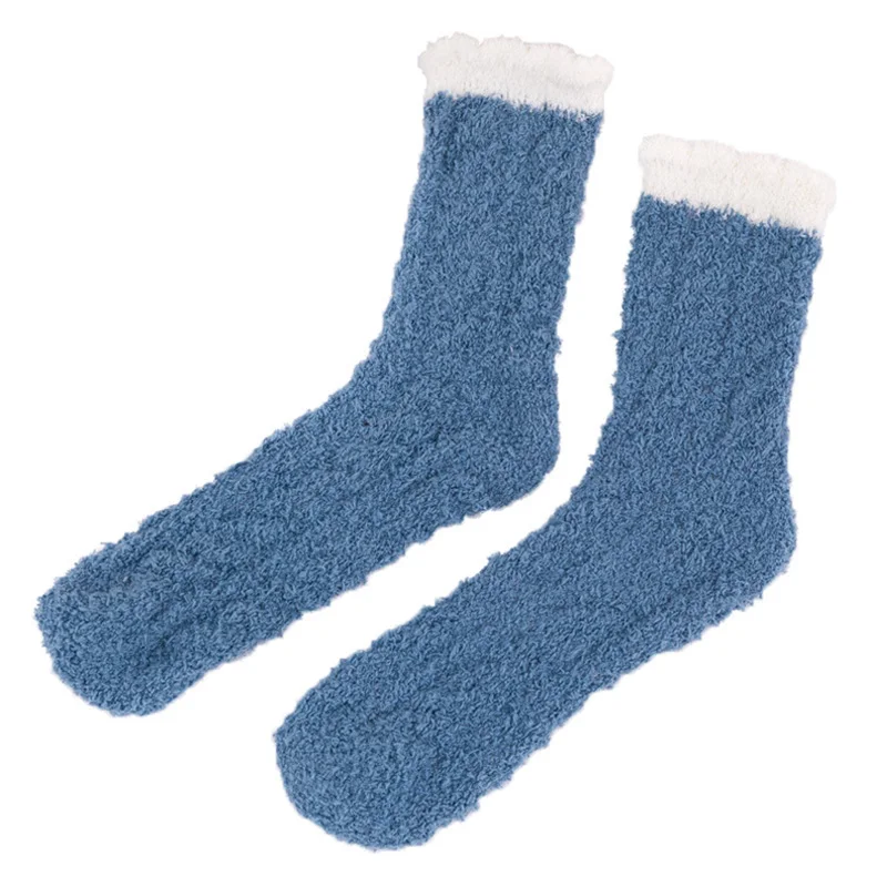 1 пара женские теплые флисовые Носки кораллового цвета высококачественные