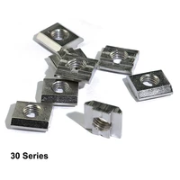 20pcslot 30s t sliding nut block square nuts m4 m5 m6 for 3030 aluminum profile slot 8 aluminum connector accessory
