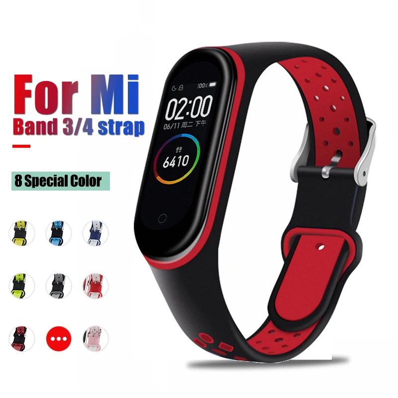 Ремешок силиконовый для Xiaomi mi band 4 мягкий спортивный браслет наручных часов Mi 3