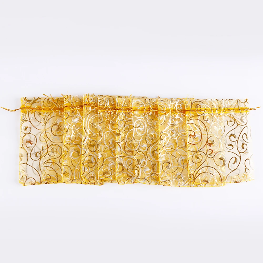 25 шт. золотой мешочек с завязками праздничный Подарочный конфетный держатель из