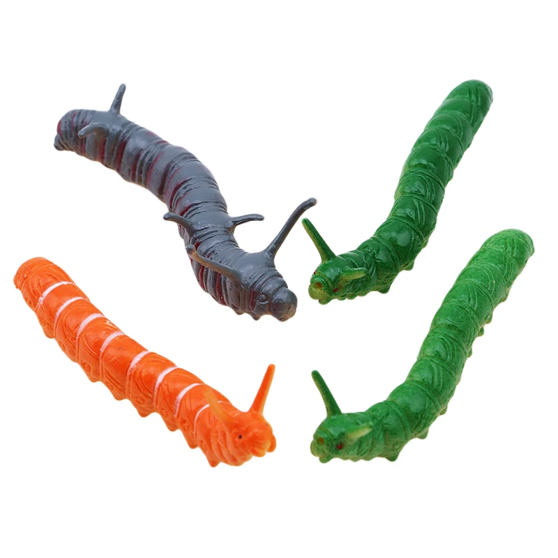 

12pcs Different Twisty Worm Realistic Fake Caterpillar Insect Educational Trick Toy Simulated Crawling Insect Animal