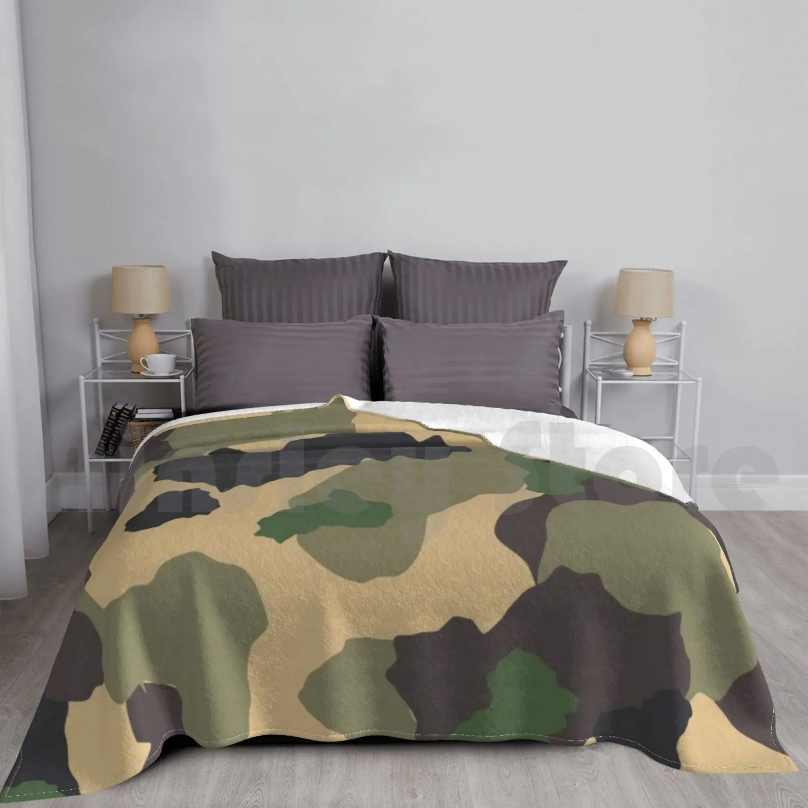 Одеяло в стиле пустыни модная камуфляжная армия зеленые мандоры пустыня