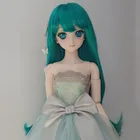 BJD SD 13 14 16 парик высокой температуры волокна волос светильник золотой отделкой челкой внутри Пряжка груша цветок голова куклы парик 24 цвета