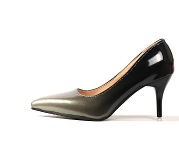 Женская обувь на высоком каблуке; zapatos mujer tacon femeninos; свадебные вечерние туфли-лодочки с острым носком на шпильке; Цвет зеленый, красный, кофейный; размера плюс 45, 44, 3