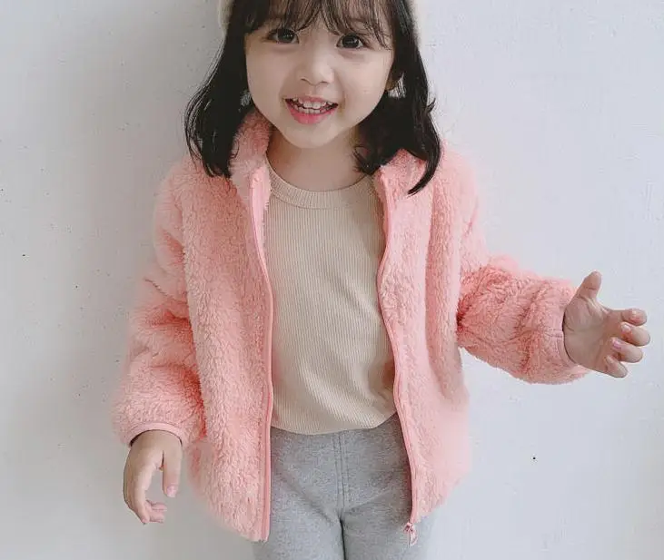 Куртка для маленьких мальчиков и девочек однотонная теплая зимняя куртка на