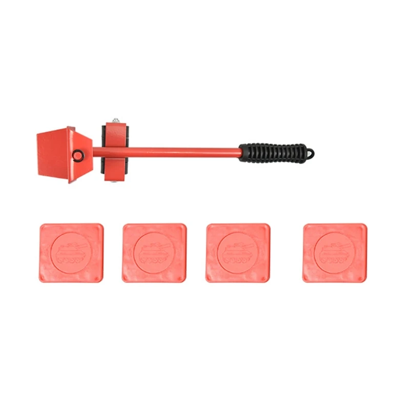 

M4YC Heavy Duty Furniture Lifter Furniture Slides Kit 360° Rotatable (Red) Furniture Sliders Furniture Handling Tool