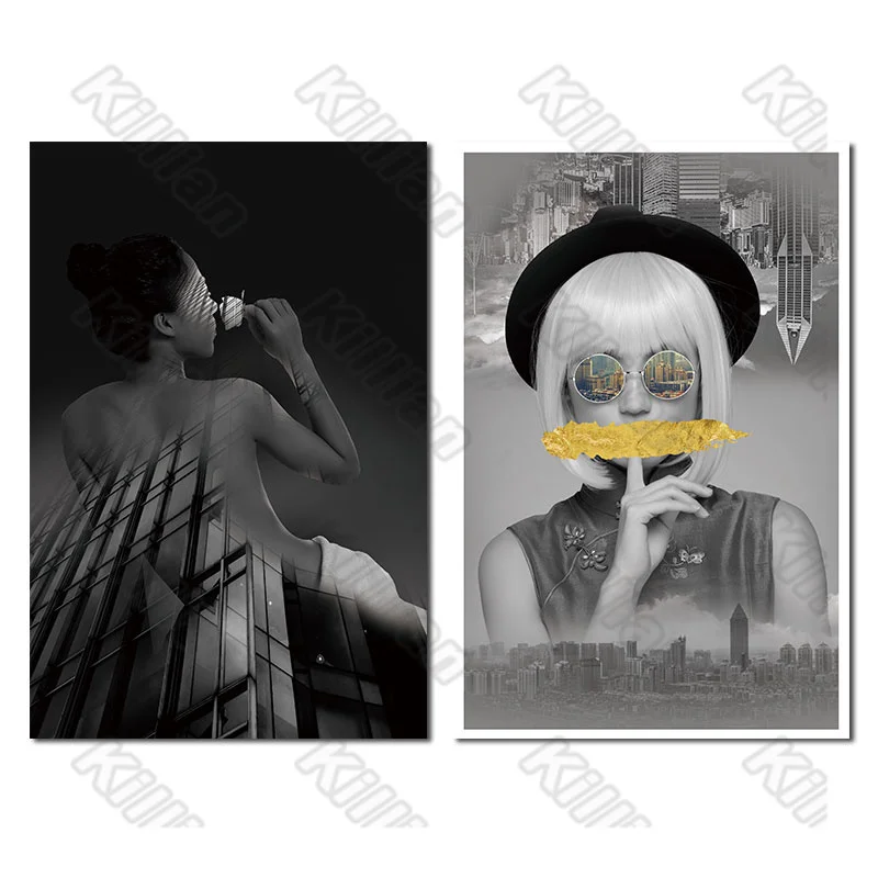 

Simple and Beautiful Landscape and Girl Canvas Painting Posters and Print Murals Abstract Style for Living Room and Decoration